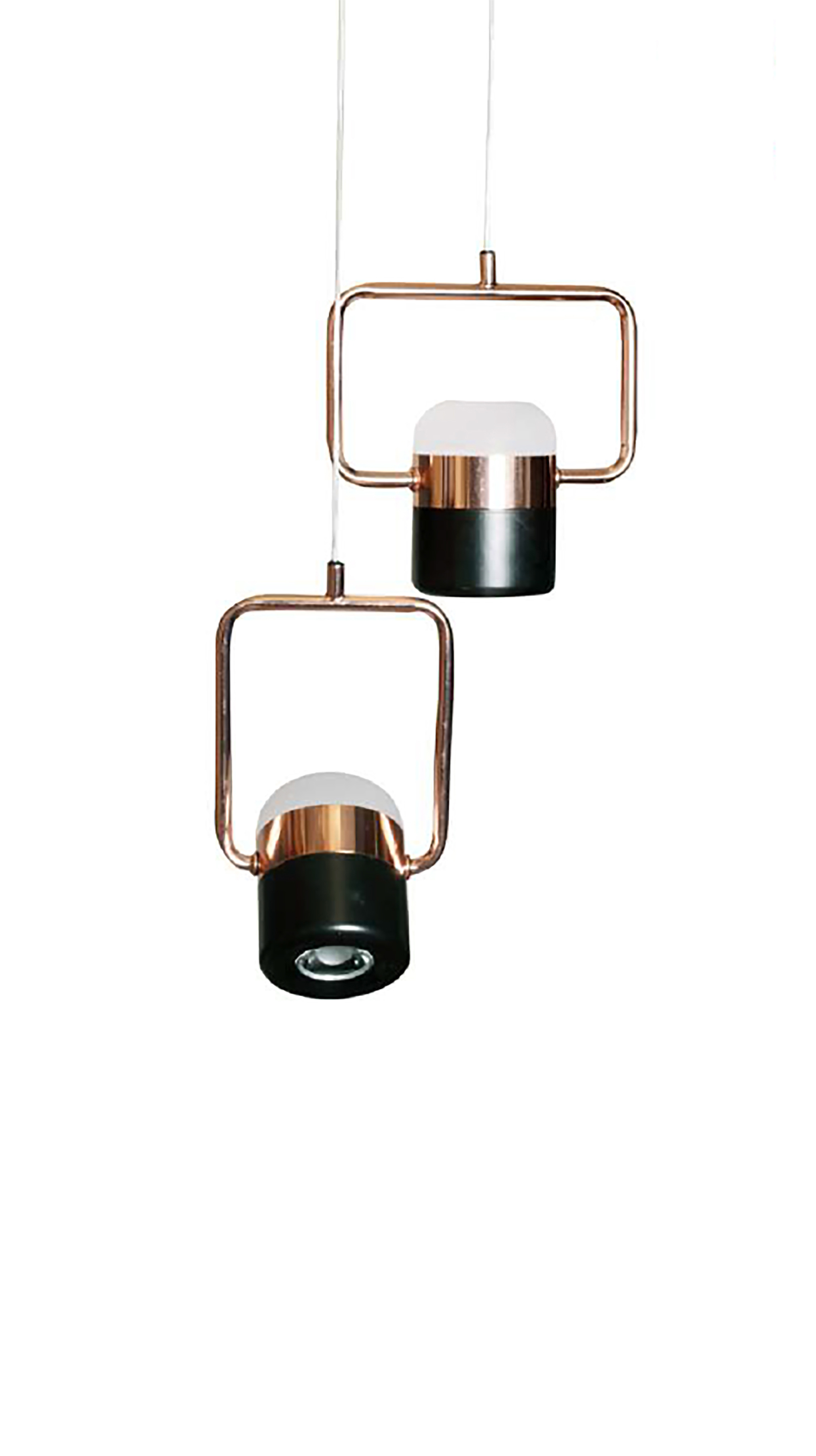 MODERN LANTERN HANGING LIGHT-BLACK